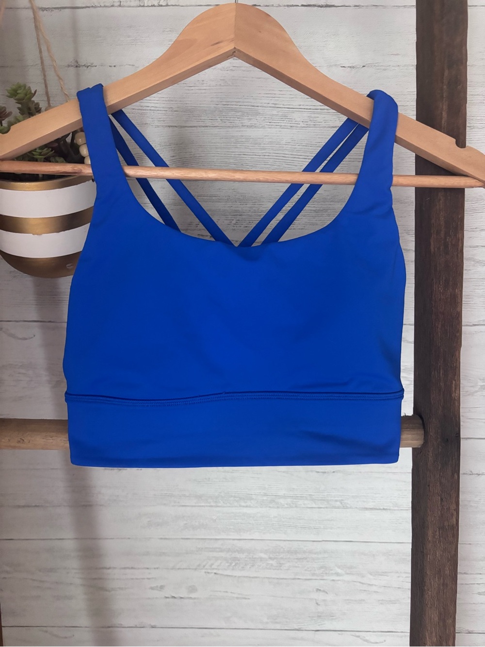 lululemon athletica Cobalt Blue Strappy Sports Bra